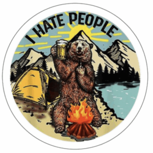 I Hate People Bear sticker